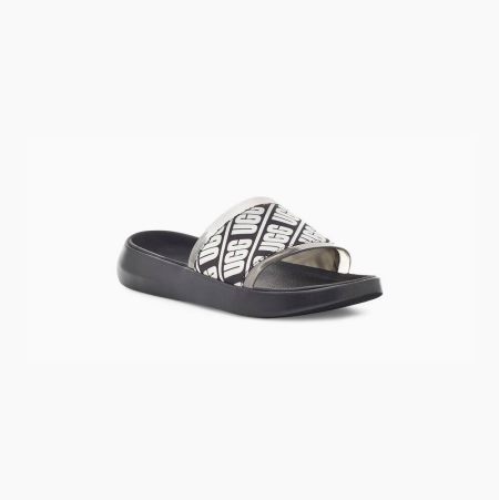 UGG Ruette Black Slides for Women (NXYM89735)